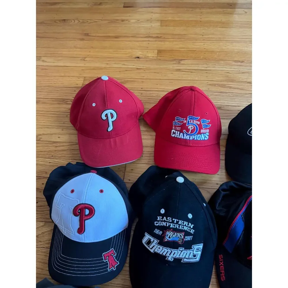 Philadelphia Phillies Flyers 76ers sixers Hats lot estate